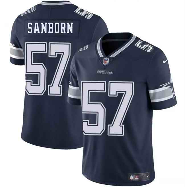 Men's Dallas Cowboys #57 Jack Sanborn Navy Blue 2025 Vapor Untouchable Limited Stitched Football Jersey